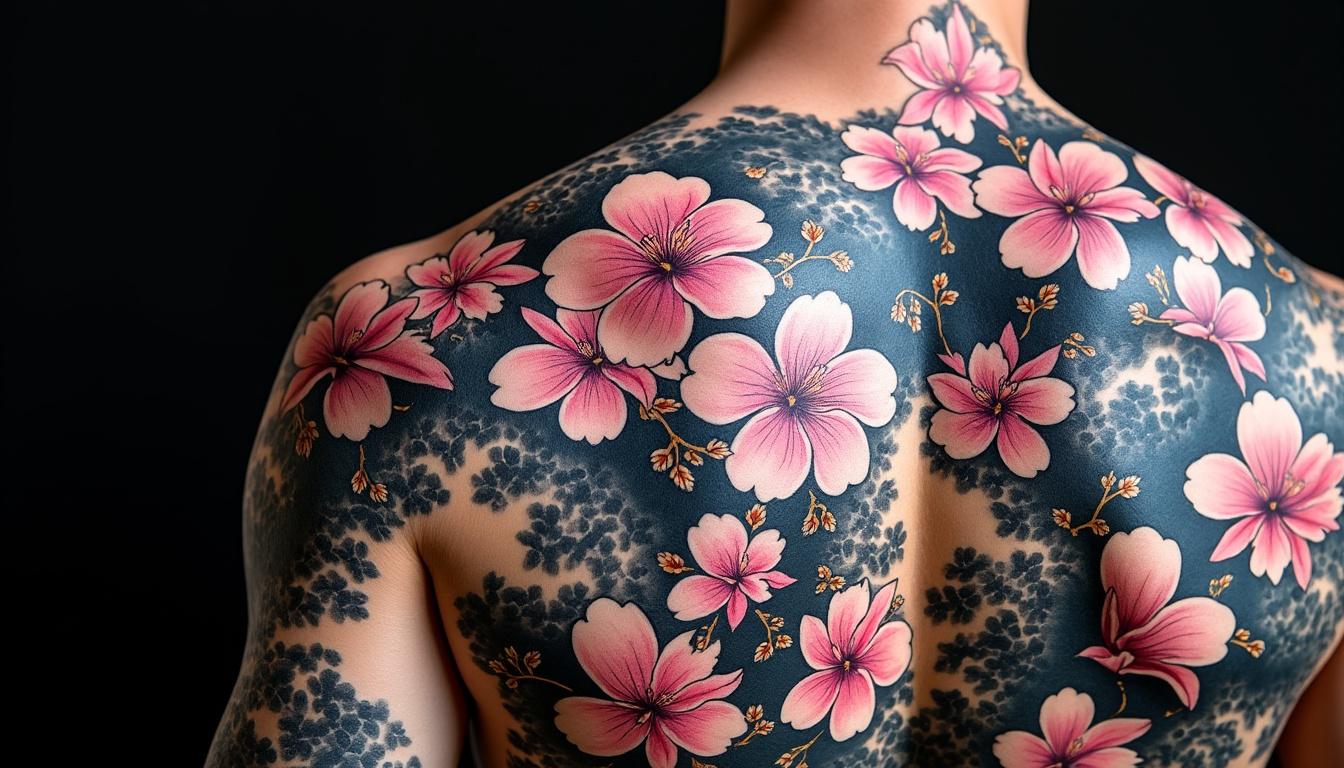découvrez le tatouage fleur de cerisier, symbole d'élégance et de beauté éphémère, pour exprimer la délicatesse et la nature changeante avec style.