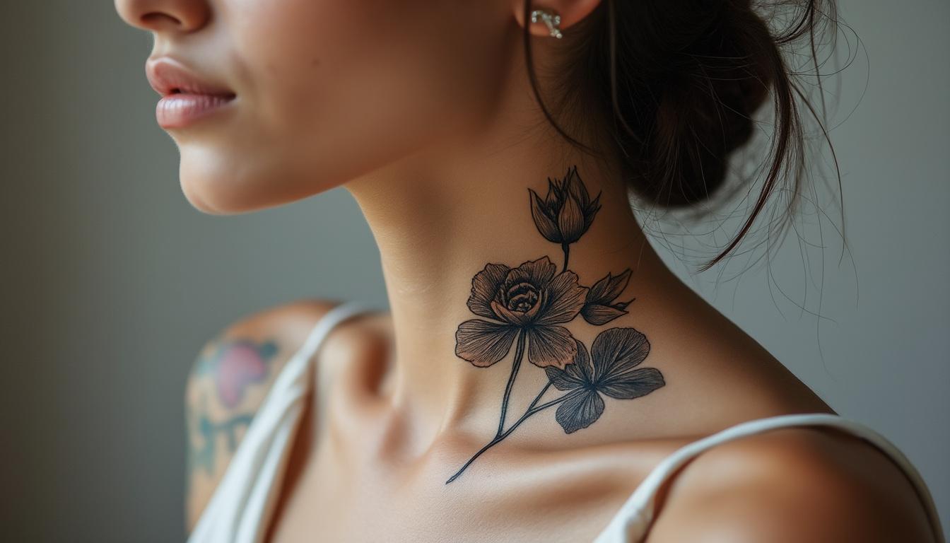 découvrez des idées de tatouages pour la nuque des femmes, alliant délicatesse et mystère pour un style unique et élégant.