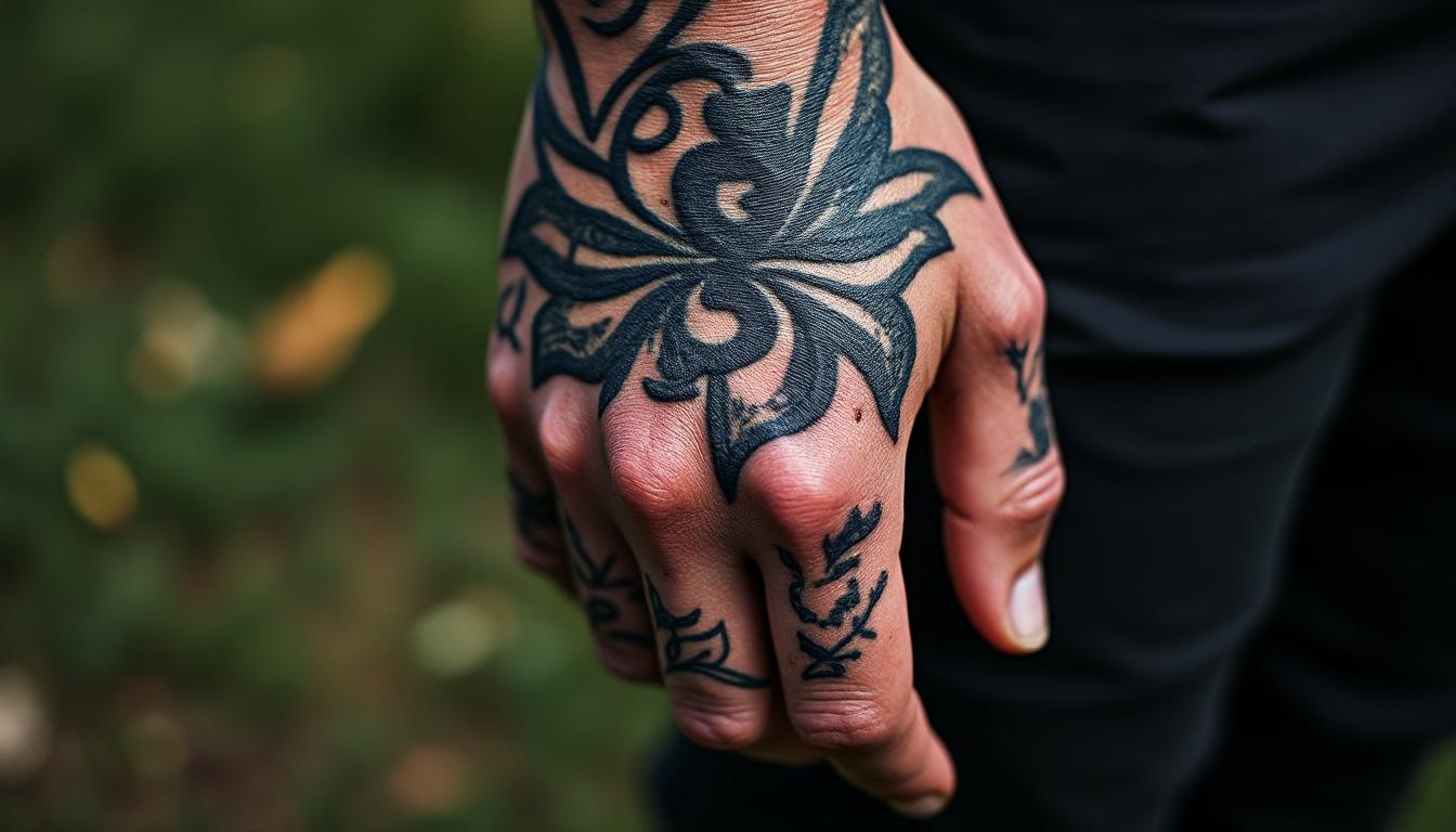 découvrez des idées de tatouages pour main homme, alliant style et originalité pour sublimer votre main avec des motifs uniques et tendances.